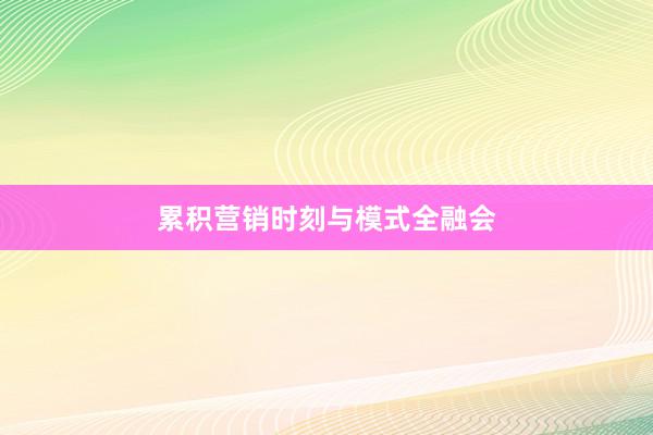 累积营销时刻与模式全融会